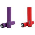ODI 2Pair MTB Bicycle Grip Silicone Handlebar Grips Shock-Absorbing Soft Mountain Bicycle Grip Bike,Red & Purple.