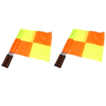 2X Soccer Referee Flags with Carrying Bag Football Judge Linesman Sideline Fair Play Sports Match Flags Equipment.