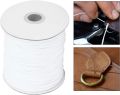 1 mm Waxed Cotton Thread Cords, Round Environmental Protection Wax Cord for Leather Sewing Hand‑Knitting Necklace (White). 