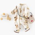 【Broad Sunlight shop】(NEW)Korean Style Zipper Winter Baby Rompers Cute Bear Printing Fleece Thickened Long Sleeve Toddler Jumpsuits Clothing Warm.