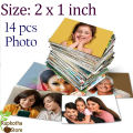 14 pcs Photo Print - 2 x 1 inch size image HD color Print high quality. 