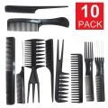 10 PCS Hair Stylists Professional Styling Comb Set Variety Pack Great for All Hair Types & Styles. 