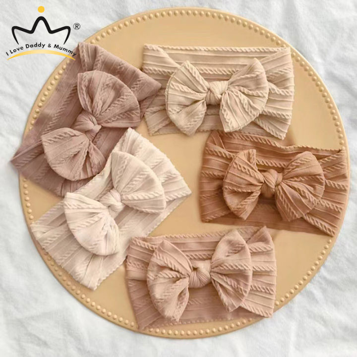 32 Colors Baby Headband for Child Bowknot Headwear Cables Turban for Kids Elastic Headwrap Baby Hair Accessories