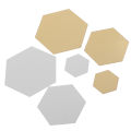 12Pcs Hexagonal Frame Stereoscopic Mirror Wall Sticker Decoration Cherry Super Store. 