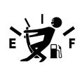3D Funny Human Shape Style Car Stickers Vinyl Gas Tank Decal Reflective Fuel Lid Decals Self-Adhesive Fuel Gauge Empty Stickers Auto Fuel Tank Cover Sticker Universal Funny Signs Decal.