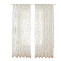 Migeet Sheer Curtains Feather Print Window Screen Curtains for Living Room Window Patio Door 1 Panel 40"x79".