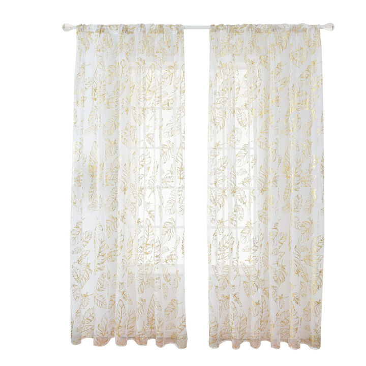 Migeet%20Sheer%20Curtains%20Feather%20Print%20Window%20Screen%20Curtains%20for%20Living%20Room%20Window%20Patio%20Door%201%20Panel%2040"x79"%20-%20Image%202