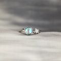 Korean Rotatable Star Moon Anxiety Ring with Gift Card for Women Vintage Opal Planet Relief Spinner Fidget Rings Jewelry Gifts. 