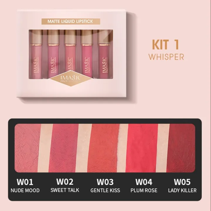 Imagic%205%20Colours%20Lipstick%20Set%20Velvet%20Matt%20Liquid%20Lipstick%20Set%205Pcs%20-%20Image%202