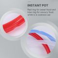 Silicone Sealing Ring For Pressure Cooker Pot Accessories, Fits 5 Or 6 Quart Models, Red, Blue And Common Transparent White, Pack Of 3. 