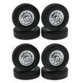 【3C VictoryEagle】8Pcs Rubber Wheel Tire Tyre for WPL D12 Mini 1/16 RC Drift Car Spare Parts Accessories. 
