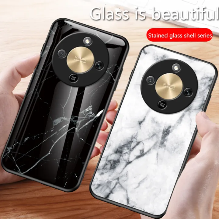 Biruiqu%20For%20Honor%20X9D%20Fashion%20Marble%20Tempered%20Glass%20Back%20Case%20Cover%20-%20Image%206