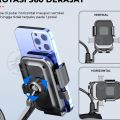 Motorcycle Phone Holder Motorbike Bicycle Phone Stand Holder Ride Navigation Stand Handlebar Mirror Mount Bracket. 