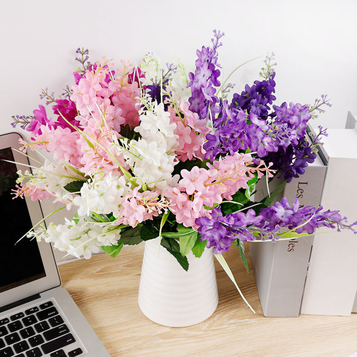 5 Head Simulation Violet Flowers Artificial Hyacinth Violet Flower Valentine's Day Gifts Wedding Birthday Party Decoration