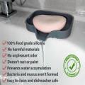 1 pcs White Silicone Soap Tray - Self Draining Soap Dish - Soap Holder Self Draining - Soap Dish for Bar Soap - Soap Dishes That Drain - Soap Dish for Sink - Organizer for Bathroom end Kitchen..