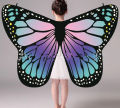 Butterfly Wings Shawl Cape Fairy Dance Clothing Nymph Pixie Costume For Girls Adults Orange Festival Party Prop Colorful Rainbow. 