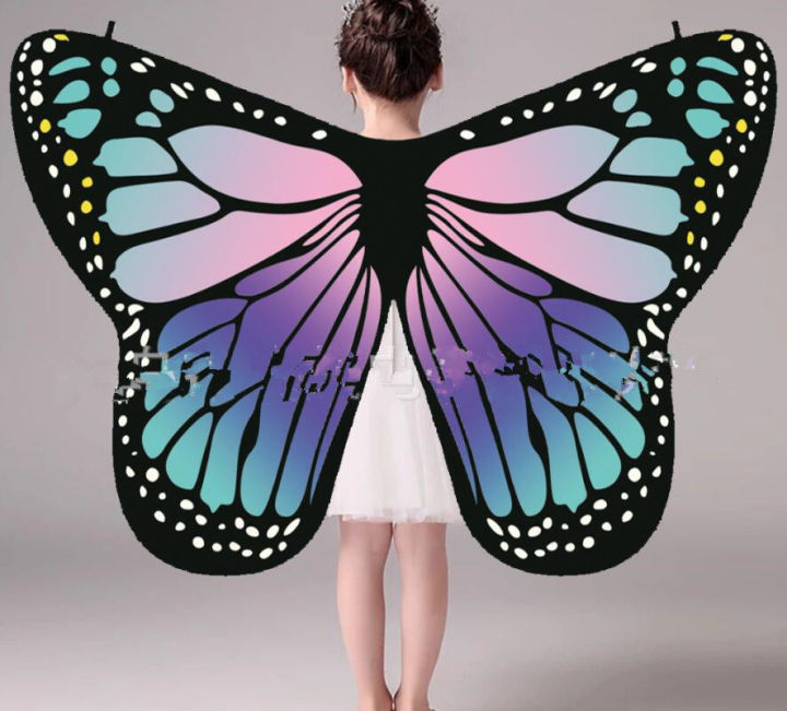 Butterfly%20Wings%20Shawl%20Cape%20Fairy%20Dance%20Clothing%20Nymph%20Pixie%20Costume%20For%20Girls%20Adults%20Orange%20Festival%20Party%20Prop%20Colorful%20Rainbow%20-%20Image%202