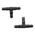 Five (5) Pieces Tee Connector 4mm size for 4/7 mm microtube drip irrigation feeder, drip extension line.. 