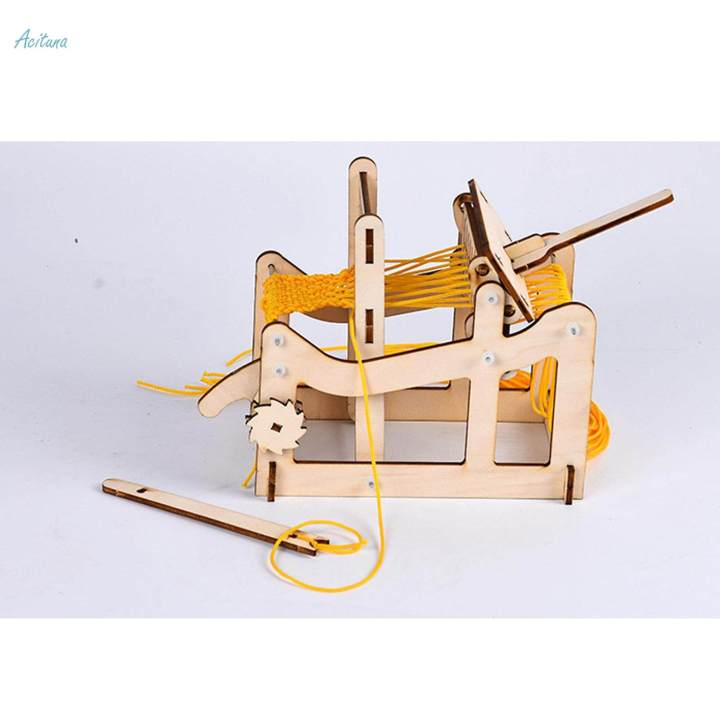 Kids DIY Traditional Wooden Weaving Loom Craft Yarn Hand Knitting Machine