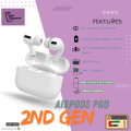 AirPods Pro 2nd Generation Dubai Made Wireless Earbuds White  Best Quality AirPods Pro. 