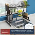 Black 65Cm Stainless Steel Storage Holders Racks Kitchen Shelf Rack - Maximize Your Kitchen Space With This Versatile Rack. 