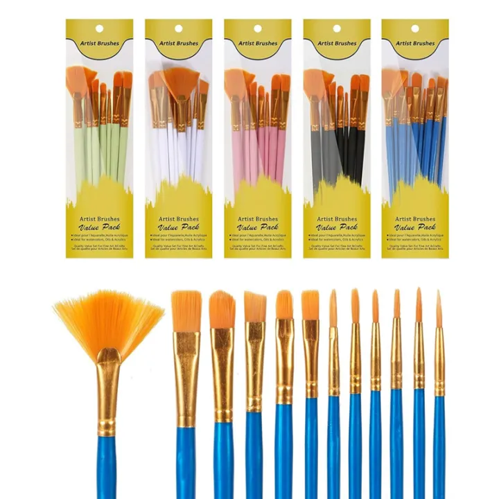 Acrylic%20Paint%20Brushes%20Set,%205%20Packs/60Pcs%20Watercolor%20Brushes,%20Nylon%20Brush%20,%20for%20Oil%20Painting,%20Gouache%20-%20Image%206
