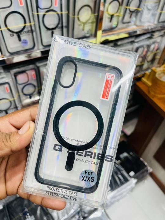 For Magsafe Case For iPhone x/xs Luxury Ultra Clear Magnetic Wireless  Charge Shockproof Soft Bumper Cover