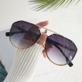 HBK Punk Rimless Sunglasses Men Luxury Brand Steampunk Oval Frameless Sun Glasses for Male Metal Frame Stripe Legs Shade Eyewear. 