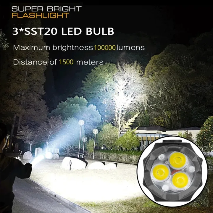 3%20LED%20SST20%20Mini%20LED%20Flashlight%20TYPE-C%20Rechargeable%20Portable%20EDC%20Torch%20Emergency%20Camping%20Lantern%20with%20Magnet%20Use%2018350%20Battery%20-%20Image%204