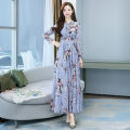 New attractive Stylish women's high quality hijab long dress, neck design 3D screen print.