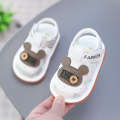 Summer girl little princess boys soft soled baby walking shoes, 0-1 3 years old, children cry, shoes make a sound.