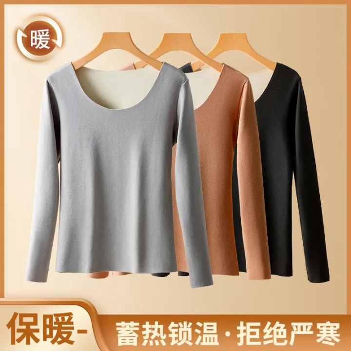 Autumn%20and%20Winter%20Dralon%20Seamless%20Thermal%20Underwear%20Women's%20Suit%20Thickened%20Double-Sided%20Brushed%20Heating%20Long%20Sleeve%20Underwear%20Long%20Johns%20-%20Image%202