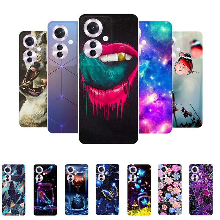 For OPPO Reno 11F 5G Case Reno11F Bumper TPU Soft Back Cover for OPPO Reno11 F CPH2603 Case Reno 11 F Funda Cartoon