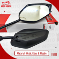 Motorcycle rear view Premium Quality Looking Glass for Yamaha Fzs V1, V2, V3 & MT15 Bike Black Colour QTY - 2 pcs (1 left & 1 Right) Easy to Install.. 