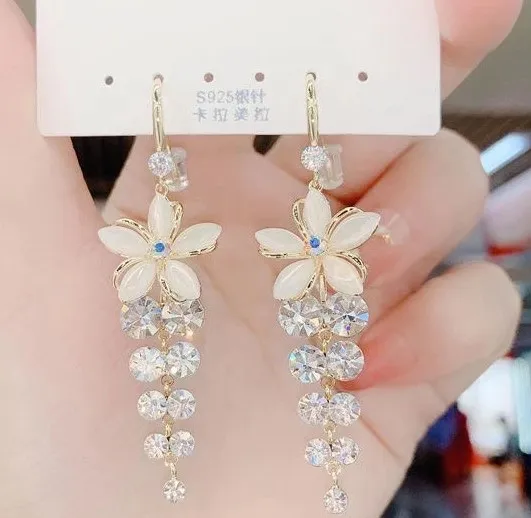 Opal%20Flower%20Earrings%20Acrylic%20Rhinestone%20Tassel%20Fashion%20Stud%20Earrings%20Elegant%201%20Pair%20Jewelry%20for%20Women%20-%20Image%207