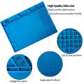 Delicate product S-140 Magnetic Insulation Silicone Soldering Mat Magnetic Repair Mat, Heat Resistant Work Mat 932°F for Repair Electronics.