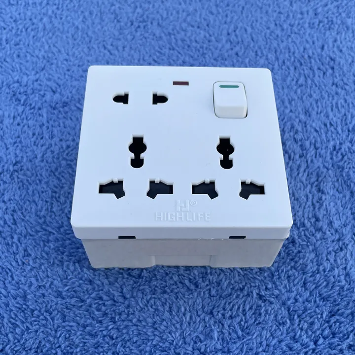 Electric%208%20pin%20wall%20multi%20socket%20with%20Indicator%203%20pin%20Double%20&%202%20Pin%20With%20Switch%20and%201%20Gang%20Board%20T&B%20-%20Image%203