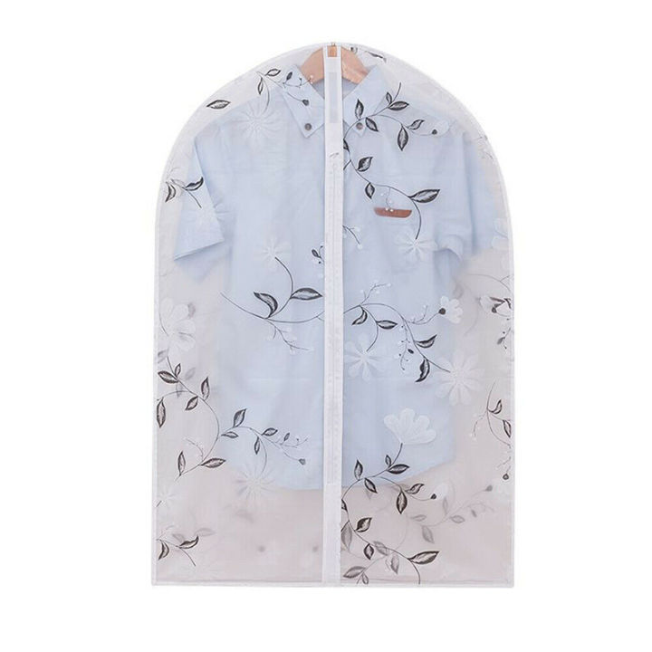 【The road to happiness Store】Zip Up Suit Dress Coat Garment Bag Clothes Cover Storage Travel Clothing Covers
