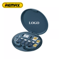 Remax RC-190 Data Cable Set 60W Fast Charging Multifunction Data Cable Storage Box Built-in Phone Holder Compact Cable Organizer Bag for Fast Charging of Mobile Phones Tablets Laptops and More. 