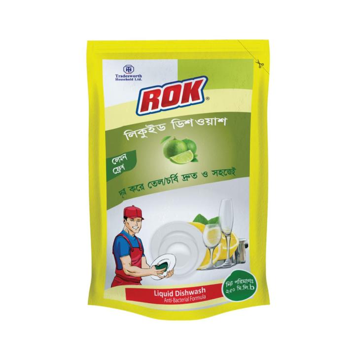 Rok Lemon Liquid Dishwash 250Ml