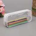 Big Capacity PVC Pencil Case with Zipper School Students Transparent Waterproof Makeup Bag Storage Box for Women Girls Student Pen Case Office School Supplies. 