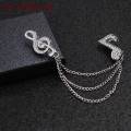 Rhinestone Musical Note Brooch For Men Suit Fashion Accessories.