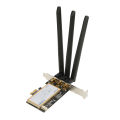 PCIE X1 Network Card 1750Mbps High Speed PCIE WiFi Card Adapter with 3 Antennas for Win 7 for Win 8 for Win10 for OS. 