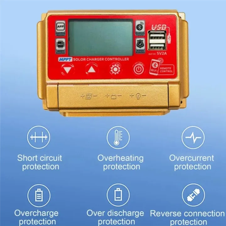 12/24V%20MPPT%20Solar%20Charge%20Controller%20Wifi%20Bluetooth%20Solar%20Panel%20Battery%20Smart%20Regulator%2060A%20-%20Image%203