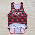 2021 Tokyo KENYA National Team Man Seamless Marathon Fast Running Sport Vest Athlete Track Field Singlet Customizable.