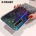 For Samsung Galaxy Note 10 Plus Case Glitter Silicone Soft Back Covers Starry Sky String Glitter Transparent Space Stars Moon Samsung Note10 Plus Back Cover.