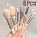 Cute 8 Pcs Makeup Brush set. 