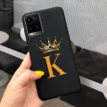 For Vivo Y33s Case Vivo Y21 Y21s Cute Crown Letters Cover Silicone Soft TPU Phone Case For Vivo Y21s Y 21 s VivoY21 Coque Bumper. 