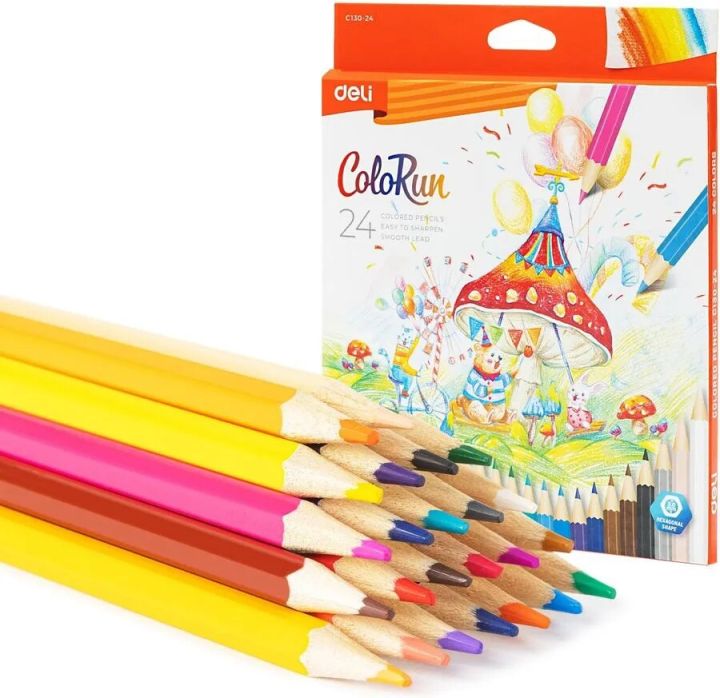 Deli EC130-24 Color Pencil Set 24 Colors