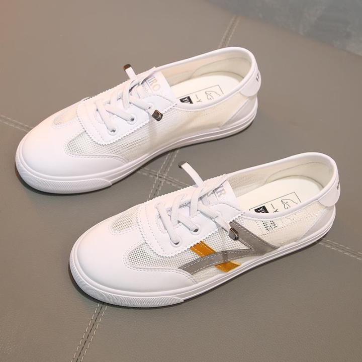 White%20Shoes%20Women's2022Spring%20and%20Summer%20New%20Mesh%20Versatile%20Fashionable%20Shoes%20Women's%20Shoes%20Board%20Shoes%20Flat%20Summer%20Breathable%20Sneakers%20-%20Image%204
